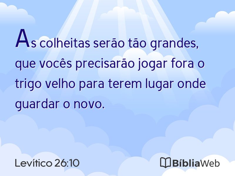Levítico 26:10 em imagem para compartilhar