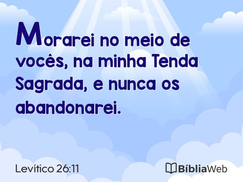 Levítico 26:11 em imagem para compartilhar