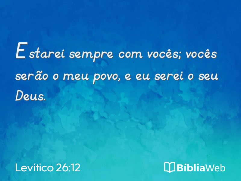 Levítico 26:12 em imagem para compartilhar