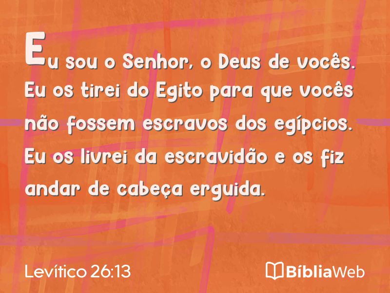 Levítico 26:13 em imagem para compartilhar