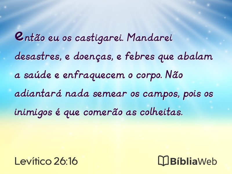 Levítico 26:16 em imagem para compartilhar