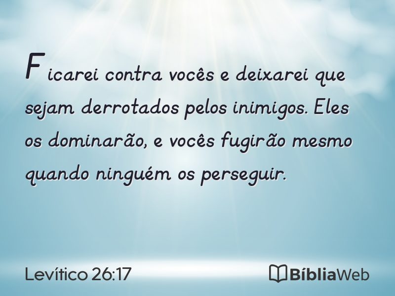 Levítico 26:17 em imagem para compartilhar