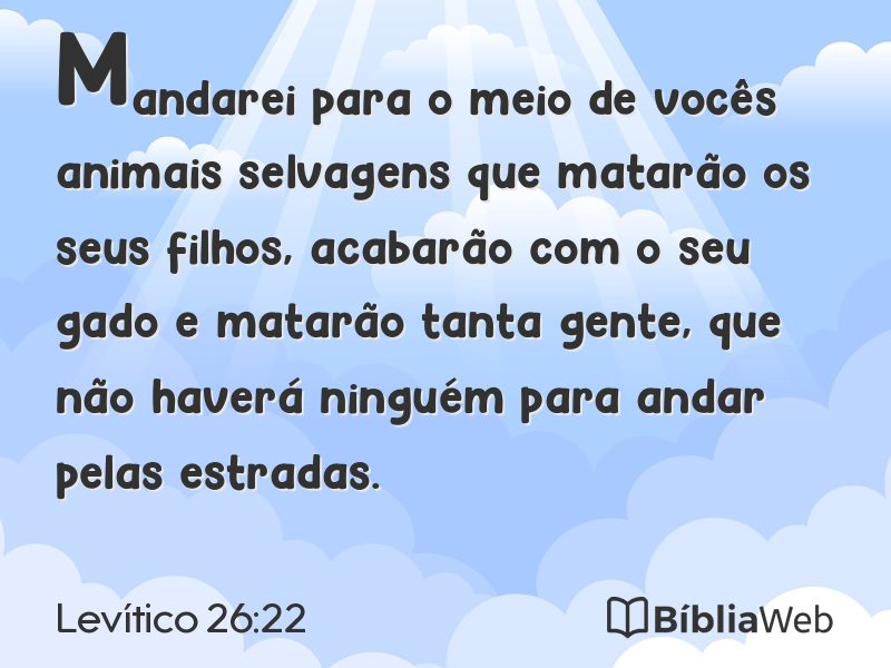 Levítico 26:22 em imagem para compartilhar
