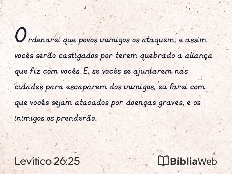 Levítico 26:25 em imagem para compartilhar