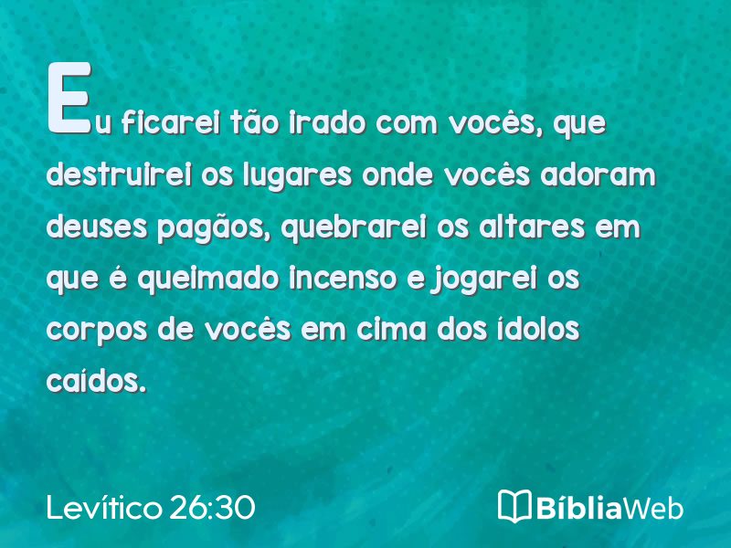 Levítico 26:30 em imagem para compartilhar