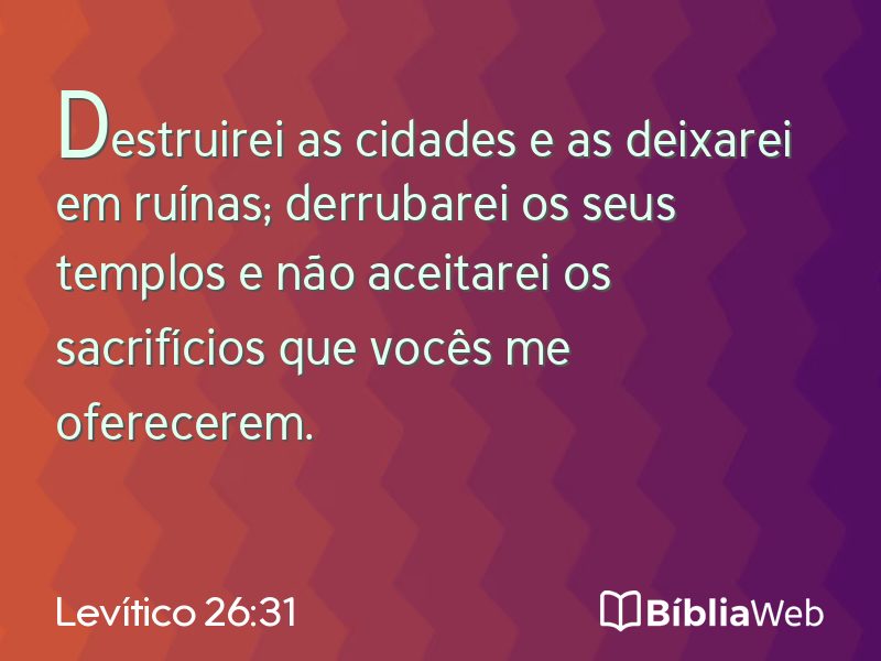Levítico 26:31 em imagem para compartilhar