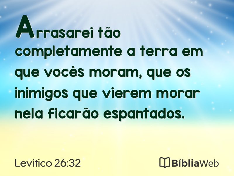 Levítico 26:32 em imagem para compartilhar