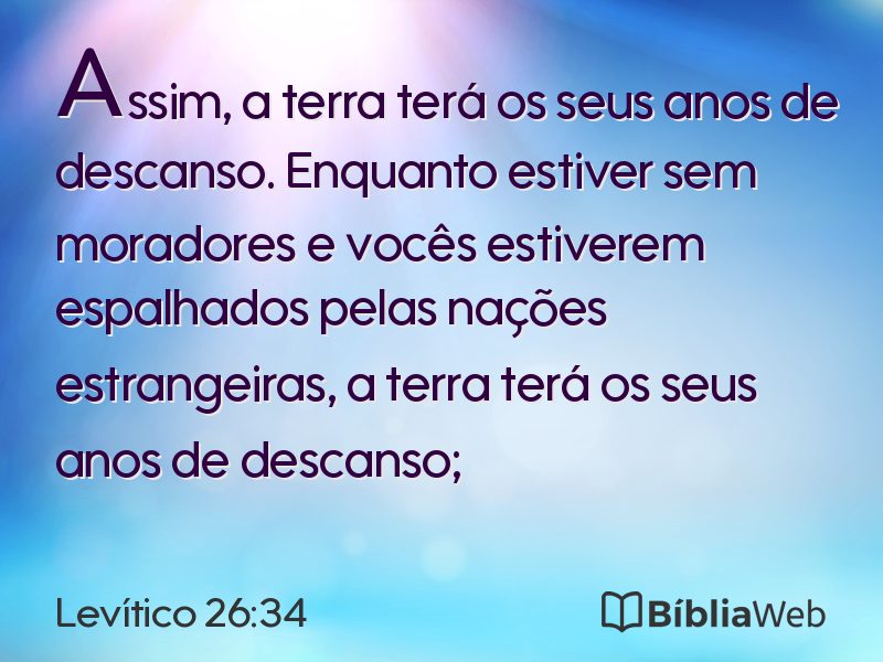 Levítico 26:34 em imagem para compartilhar