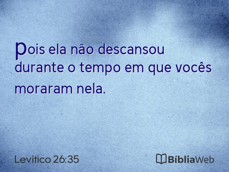 Levítico 26:35 em imagem para compartilhar