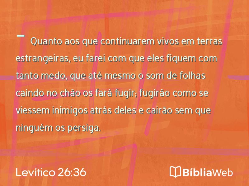 Levítico 26:36 em imagem para compartilhar
