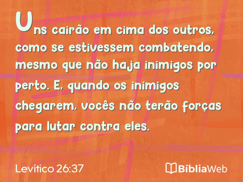 Levítico 26:37 em imagem para compartilhar