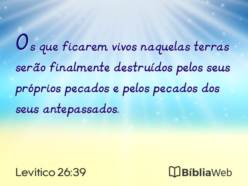 Levítico 26:39 em imagem para compartilhar
