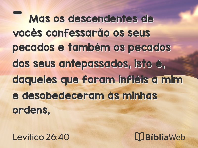 Levítico 26:40 em imagem para compartilhar