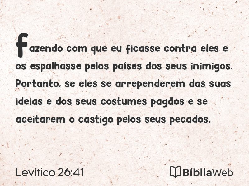 Levítico 26:41 em imagem para compartilhar