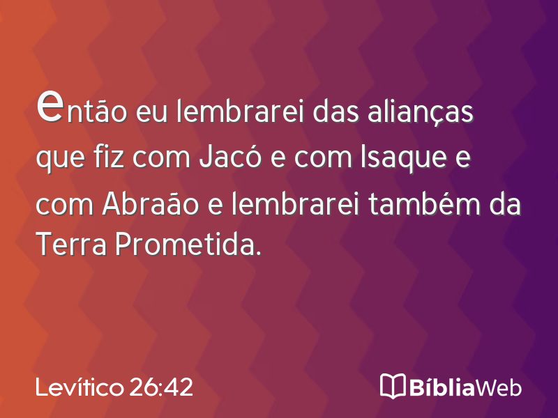 Levítico 26:42 em imagem para compartilhar
