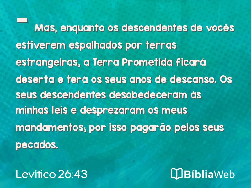 Levítico 26:43 em imagem para compartilhar