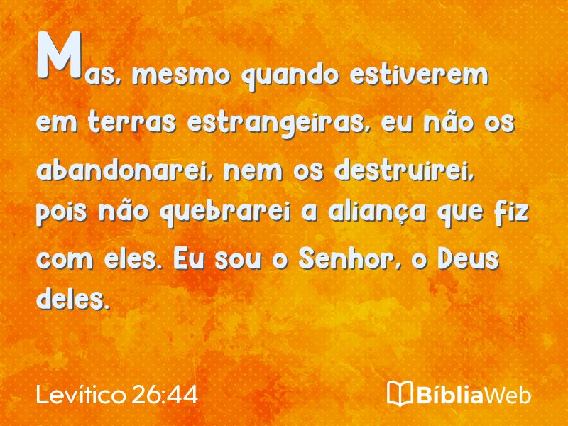 Levítico 26:44 em imagem para compartilhar