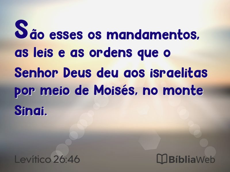 Levítico 26:46 em imagem para compartilhar
