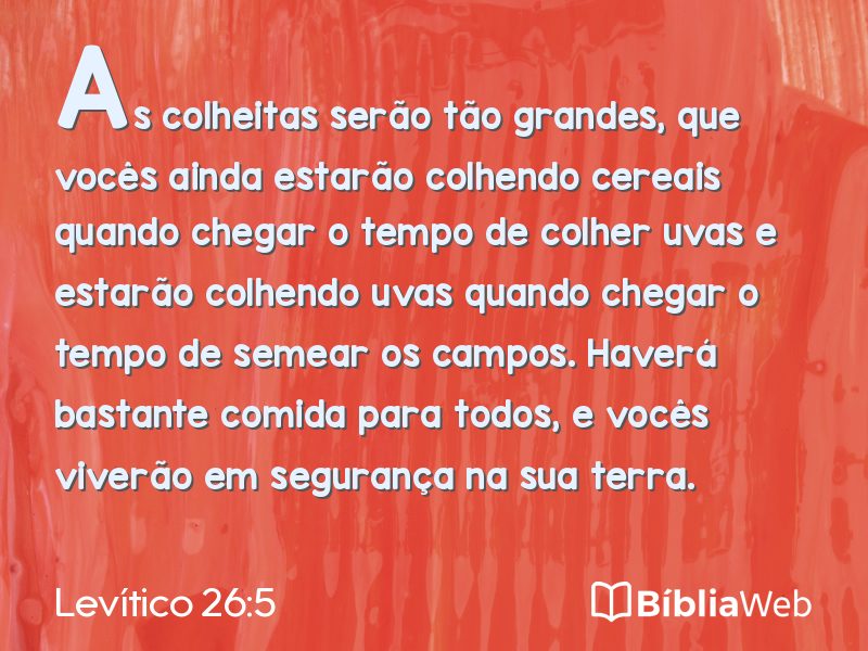 Levítico 26:5 em imagem para compartilhar