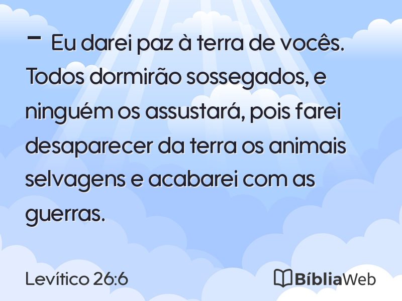 Levítico 26:6 em imagem para compartilhar