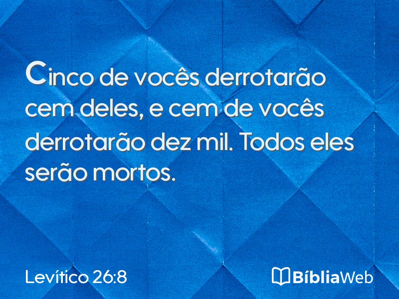 Levítico 26:8 em imagem para compartilhar