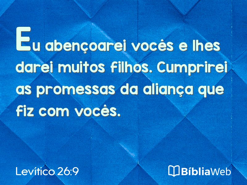 Levítico 26:9 em imagem para compartilhar