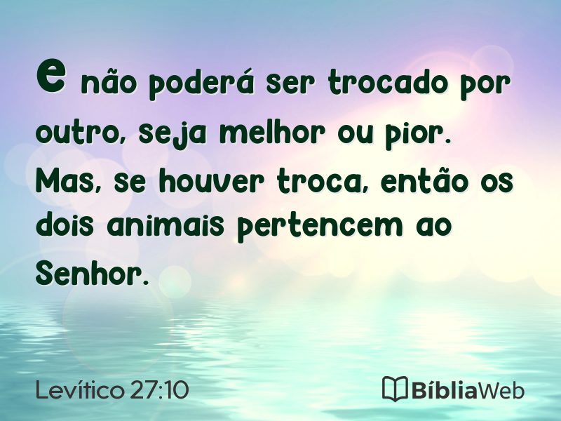 Levítico 27:10 em imagem para compartilhar