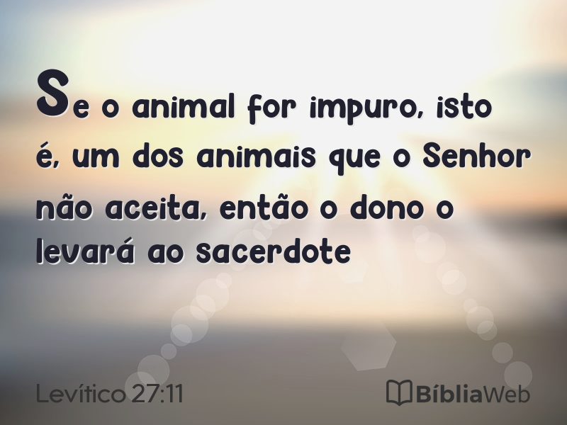 Levítico 27:11 em imagem para compartilhar