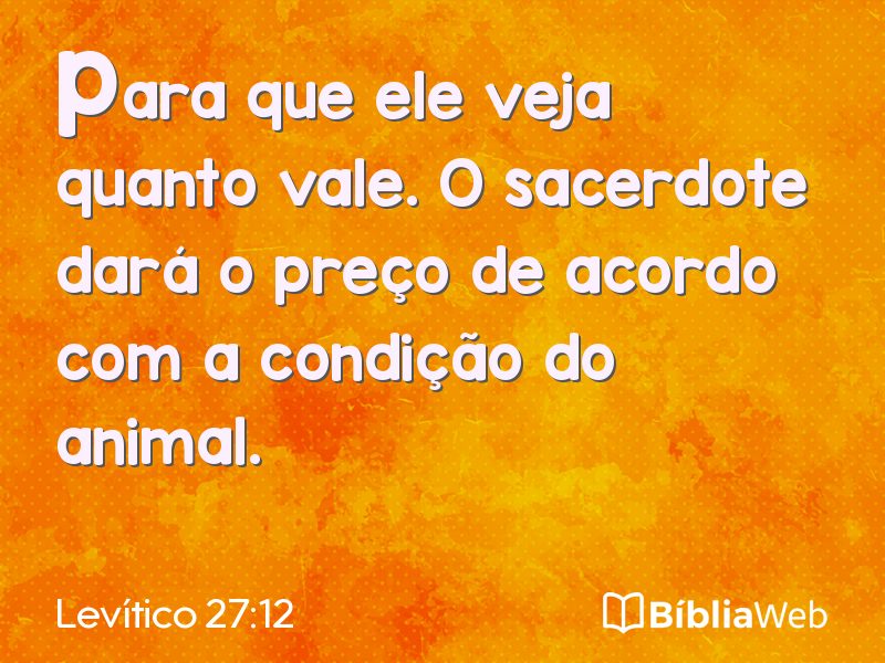 Levítico 27:12 em imagem para compartilhar