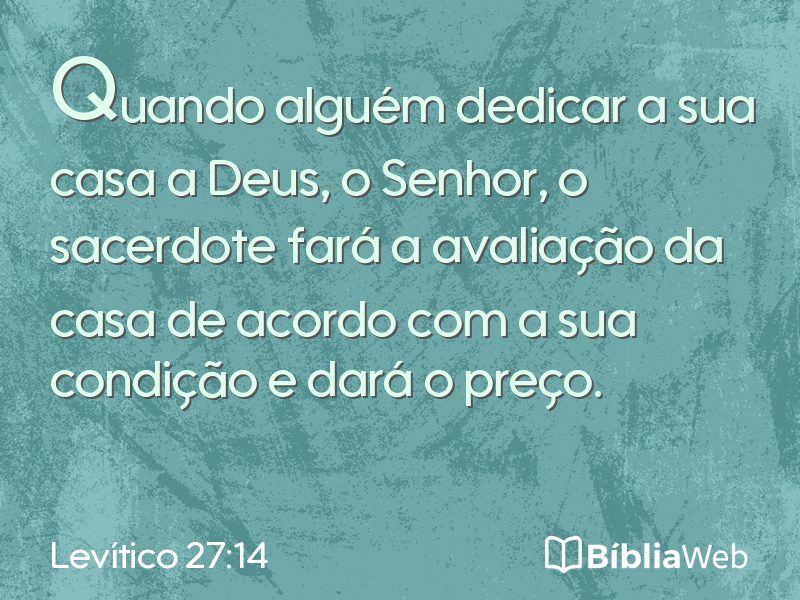 Levítico 27:14 em imagem para compartilhar