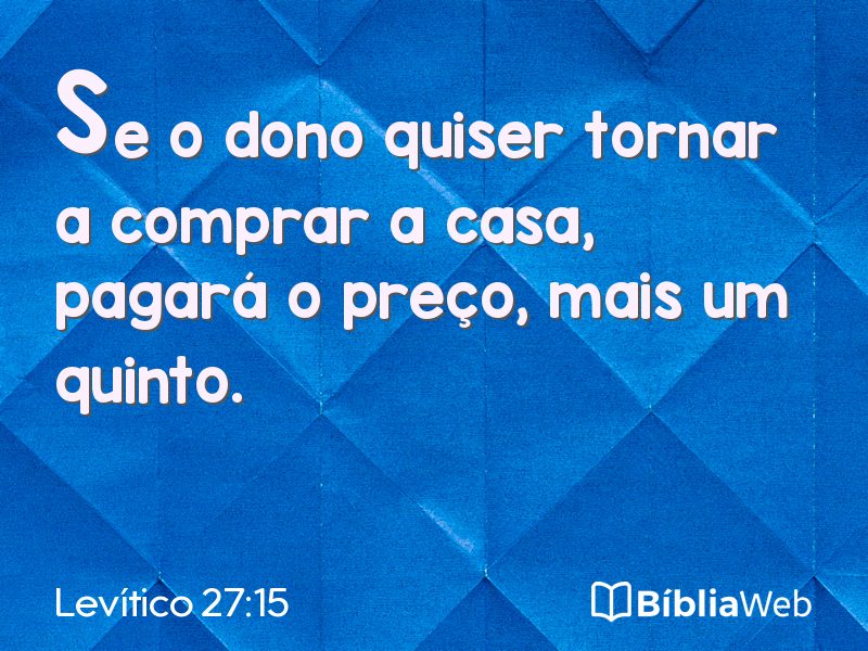 Levítico 27:15 em imagem para compartilhar