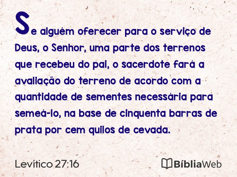 Levítico 27:16 em imagem para compartilhar