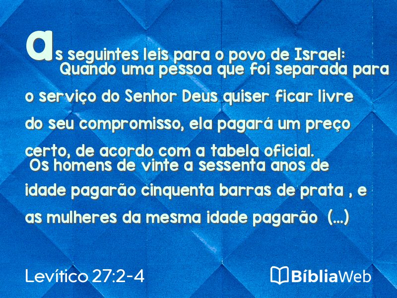 Levítico 27:2-4 em imagem para compartilhar