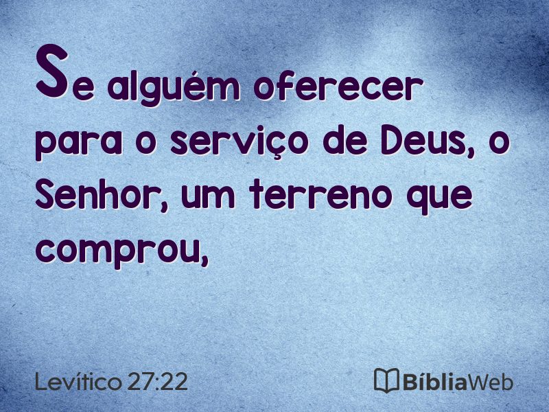 Levítico 27:22 em imagem para compartilhar