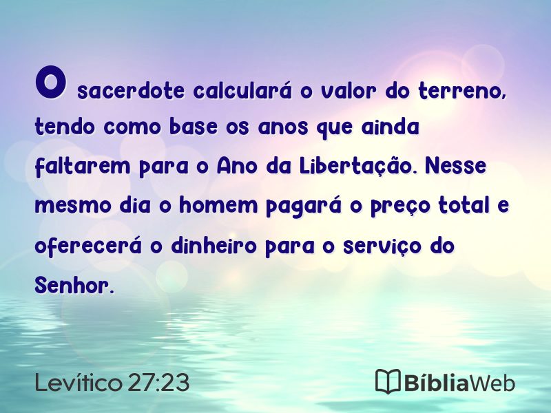 Levítico 27:23 em imagem para compartilhar