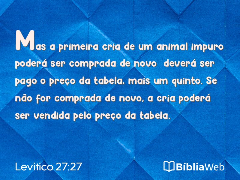 Levítico 27:27 em imagem para compartilhar