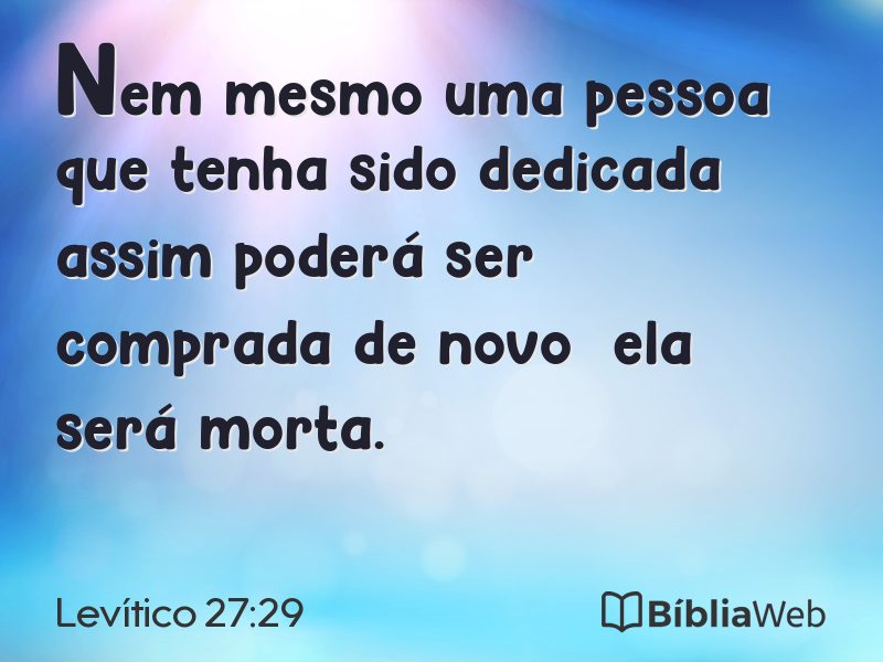 Levítico 27:29 em imagem para compartilhar