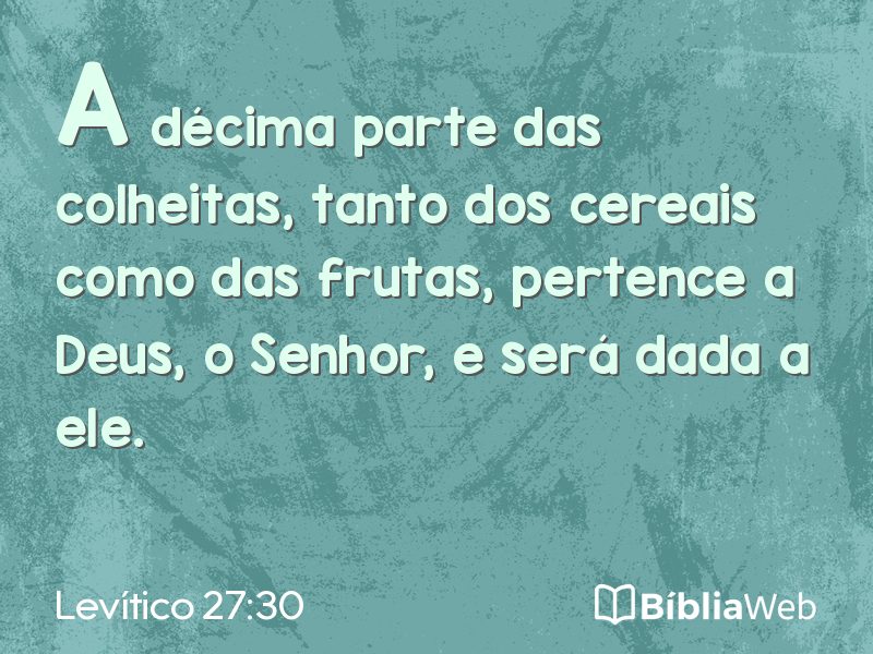 Levítico 27:30 em imagem para compartilhar