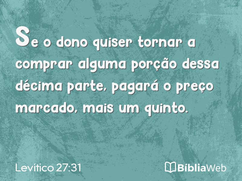 Levítico 27:31 em imagem para compartilhar