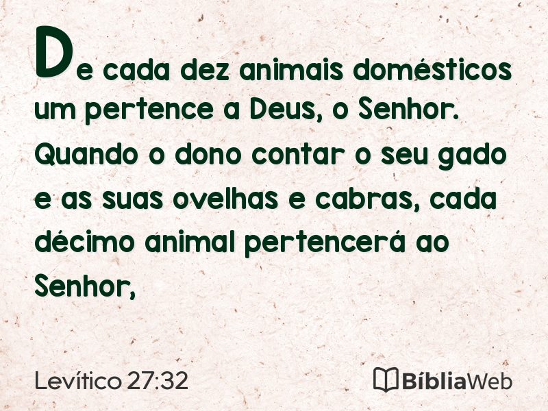 Levítico 27:32 em imagem para compartilhar