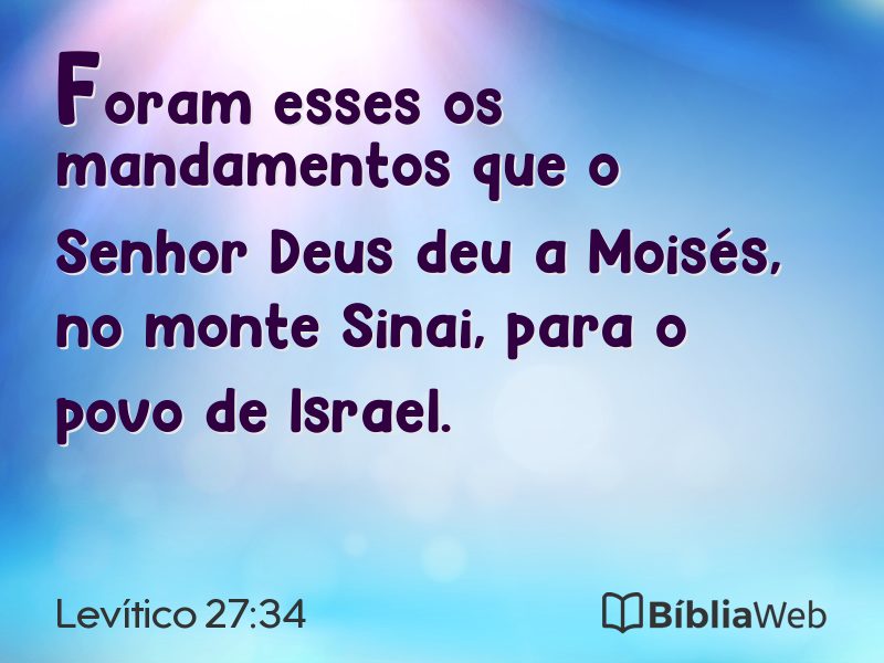 Levítico 27:34 em imagem para compartilhar