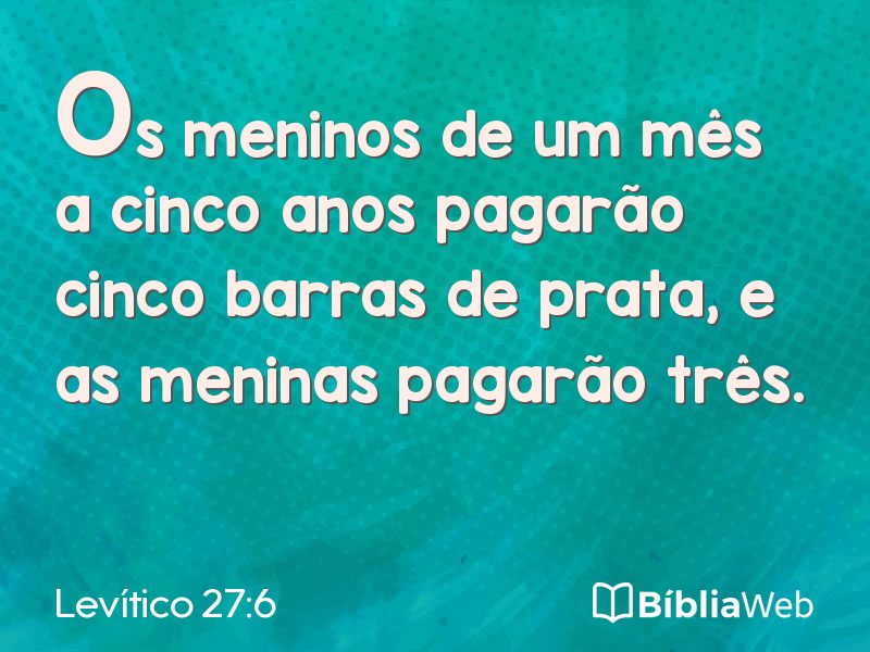 Levítico 27:6 em imagem para compartilhar