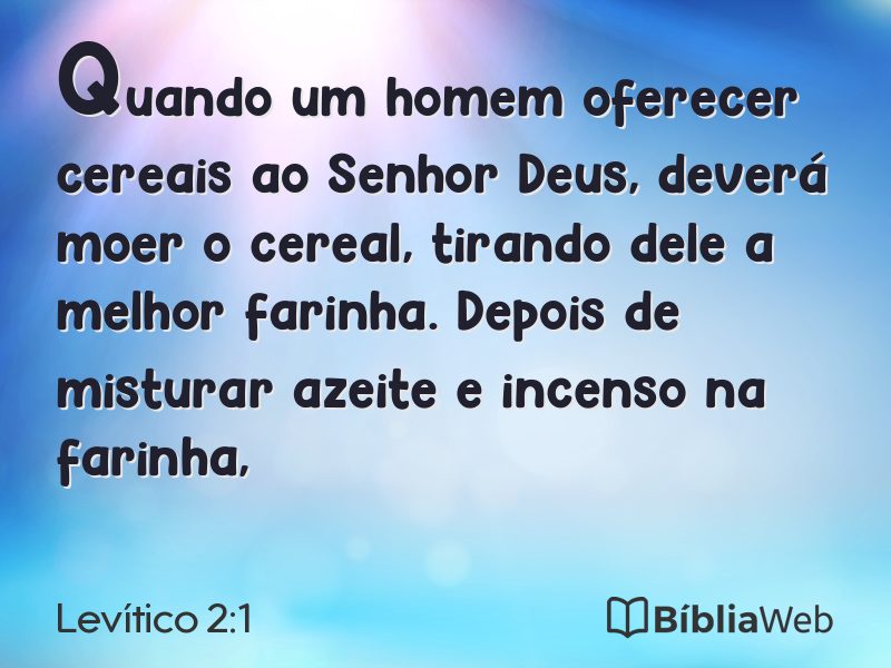 Levítico 2:1 em imagem para compartilhar
