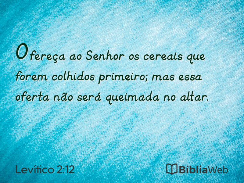 Levítico 2:12 em imagem para compartilhar