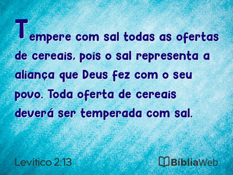 Levítico 2:13 em imagem para compartilhar