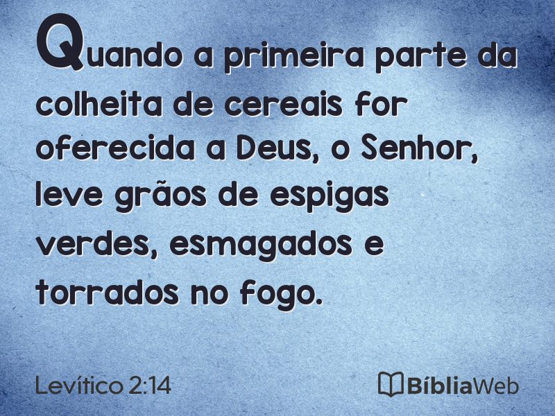 Levítico 2:14 em imagem para compartilhar