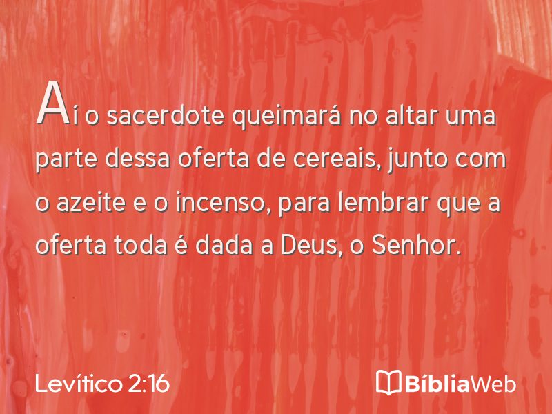 Levítico 2:16 em imagem para compartilhar