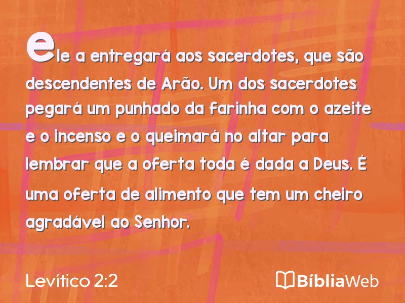 Levítico 2:2 em imagem para compartilhar