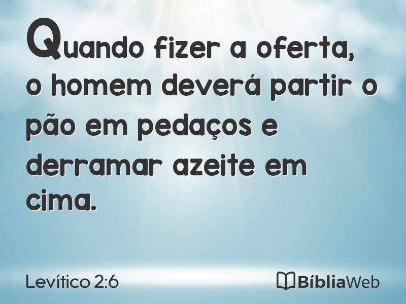 Levítico 2:6 em imagem para compartilhar