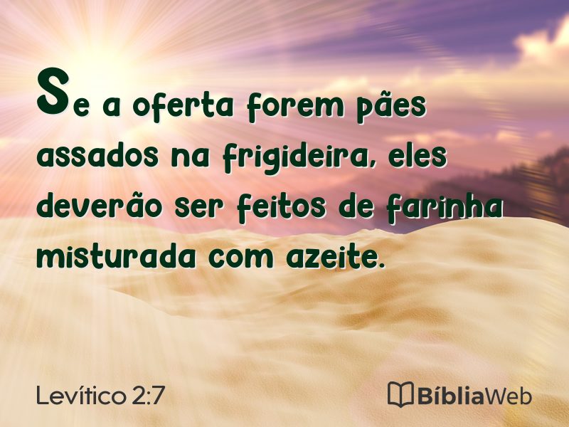 Levítico 2:7 em imagem para compartilhar